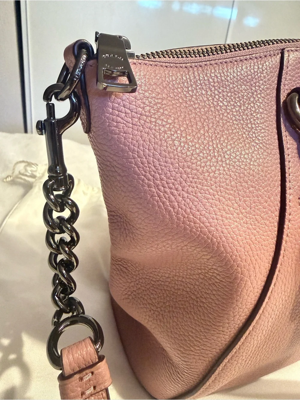 Coach Chain Prairie Satchel (Dusty Rose)